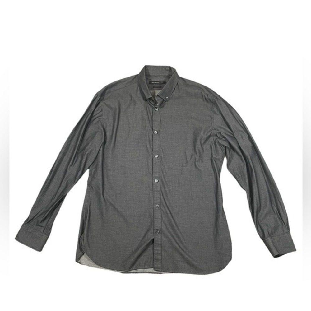 John Varvatos Star Mens Dress Shirt Slim Fit Button‎ Down Size 16 32/33 Gray